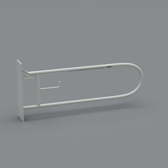 Sleek Minimalist Bathroom Grab Rail 3D model
