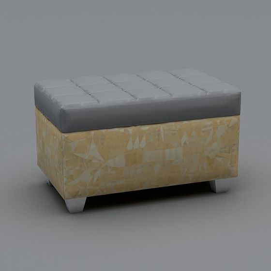 Stylish Diamond Storage Stool 3D model