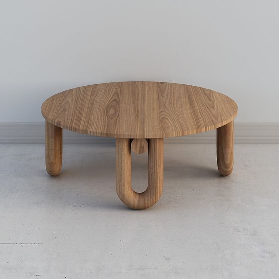 Low-Poly Round Table 3D model Design