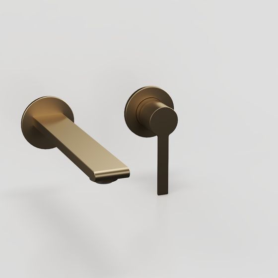 Elegant Gold and Black Door Handle 3D model