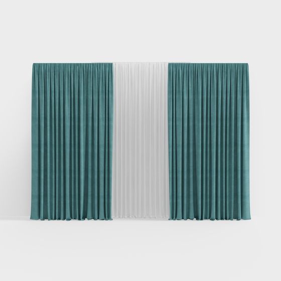 Velvet Drapes 3D model