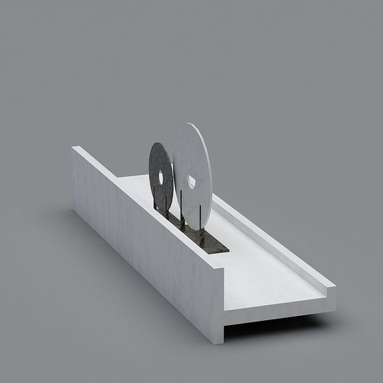 Minimalist Low Polygon Concrete Display Stand 3D model