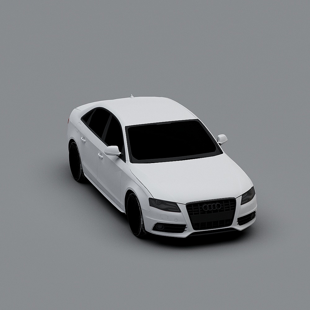 Low Poly Audi A4 3D Model
