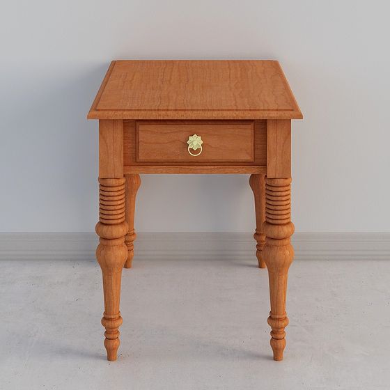 Elegant Retro-style Side Table 3D model