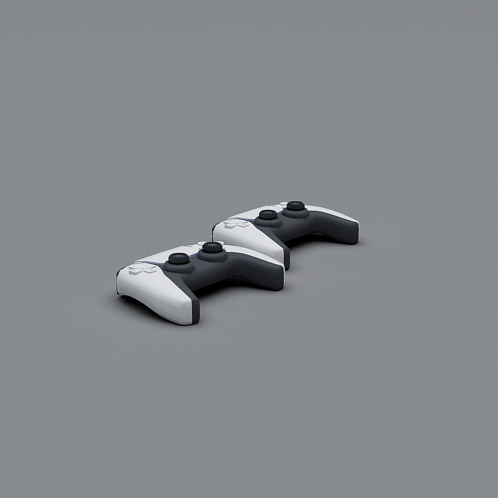 Low Poly 3D Controller Model for Creative Projects