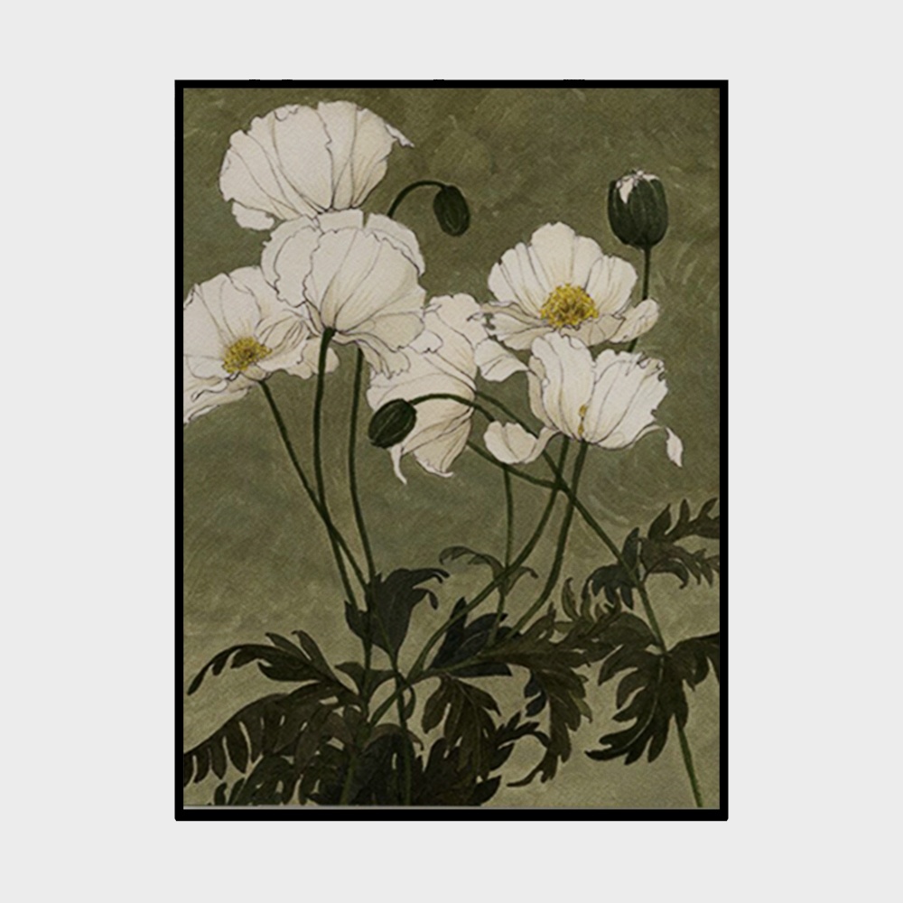 Spring Bloom White Poppy Flower 3D Model