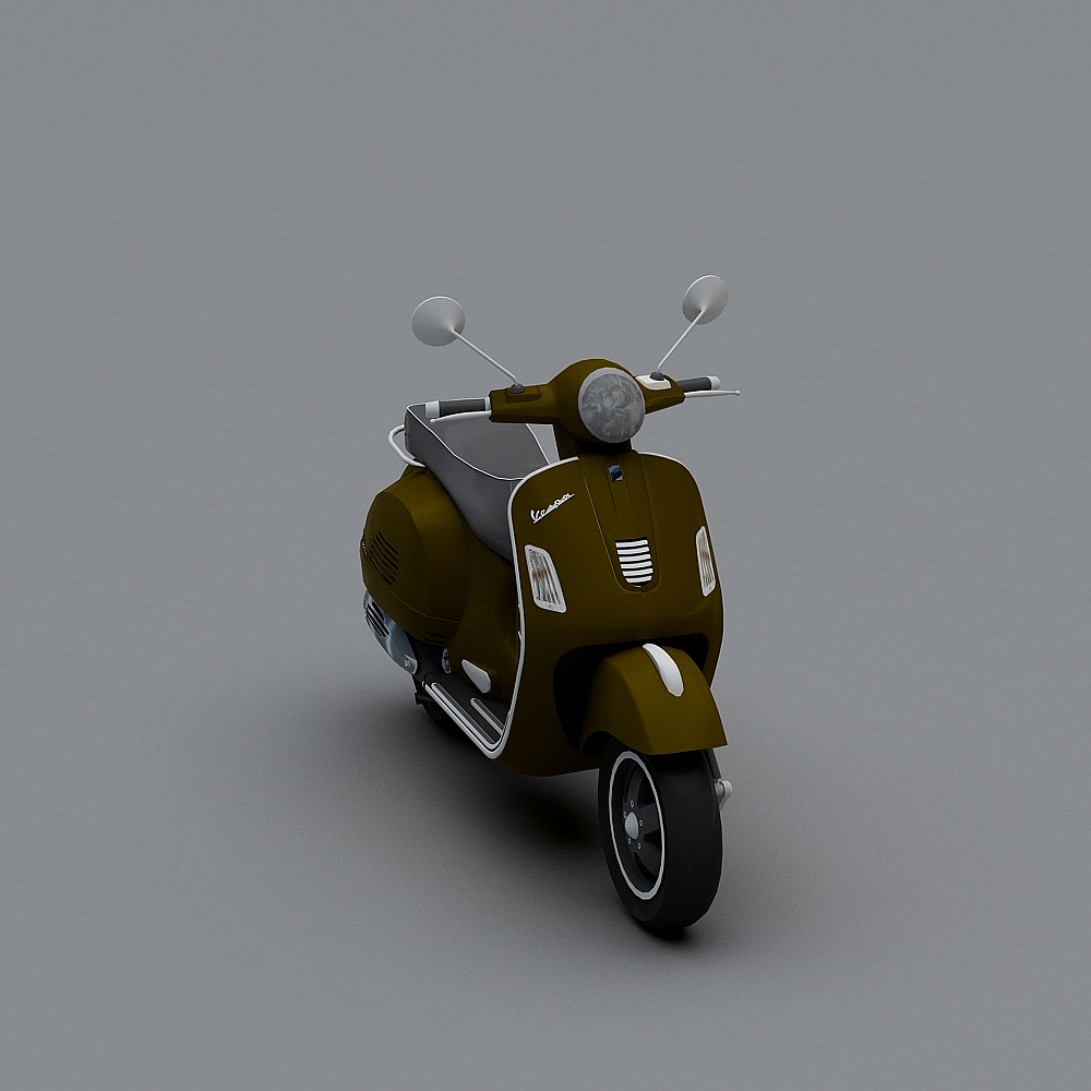 Vintage Vespa Scooter 3D Model Design