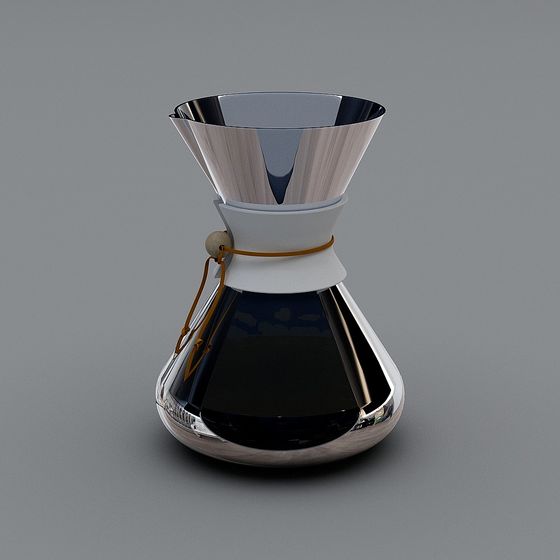 Elegant Chemex Coffee Maker 3D model