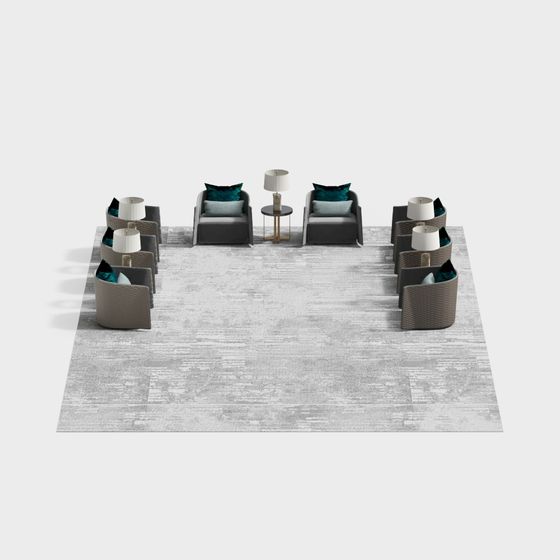 City Lounge 3D model - Modern Minimalist Design