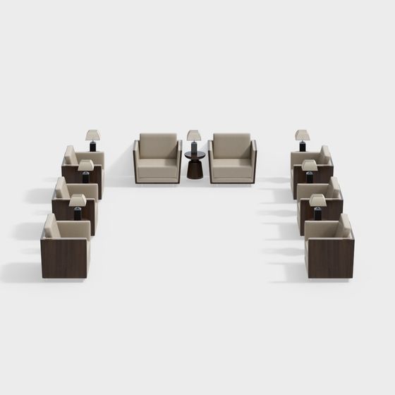 Urban Lounge 3D model for Modern Aesthetics