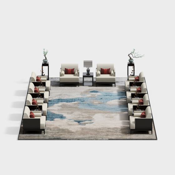 Urban Living Room 3D model