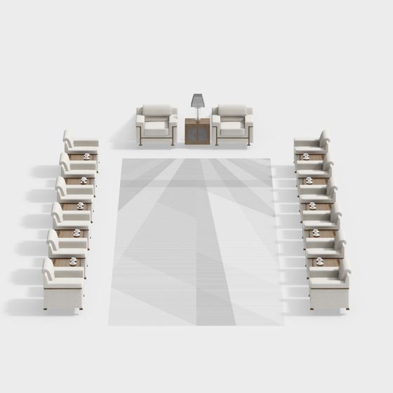 Conference Room Setup 3D model