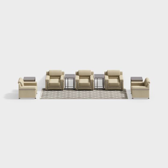 Urban Living Room Set 3D model