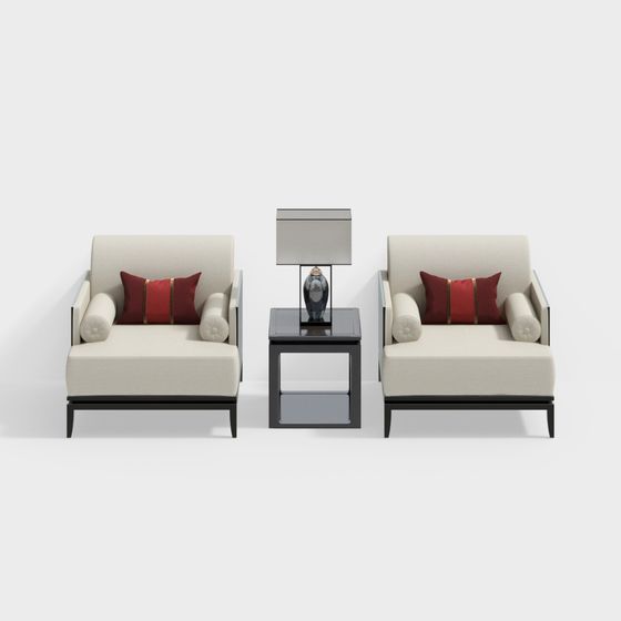 Urban Living Room 3D model for Contemporary Spaces