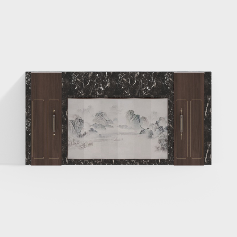 Reception room background wall