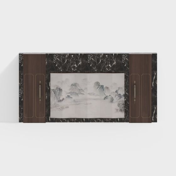 Stylish Low-Poly Wall Background 3D model for Creative Designs