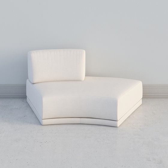 Modern Low-Polygon Sofa 3D model