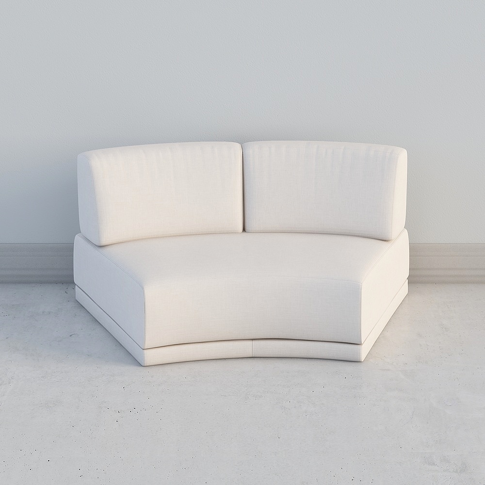 Modern Minimalist Low-Poly Sofa 3D model