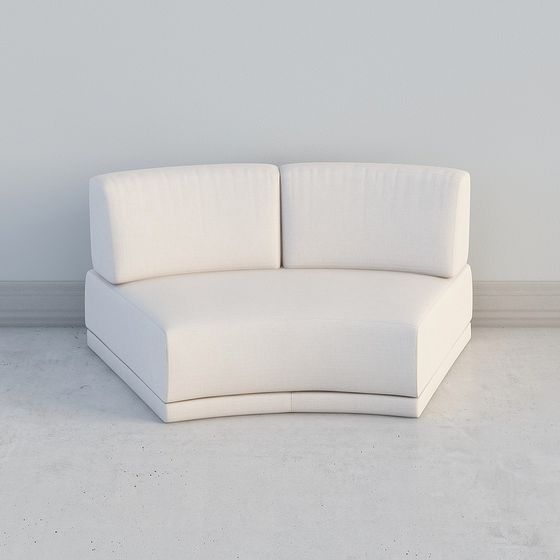 Modern Minimalist Low-Poly Sofa 3D model