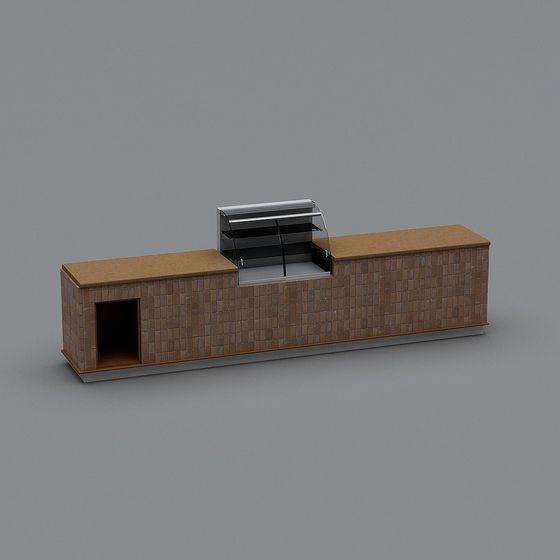 Stylish Urban Reception Desk 3D model