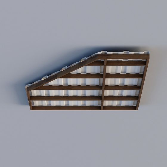 Stylish Low-Poly Roof Structure 3D model for Diverse Projects