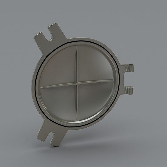 Low Poly Modern Metal Structure 3D model