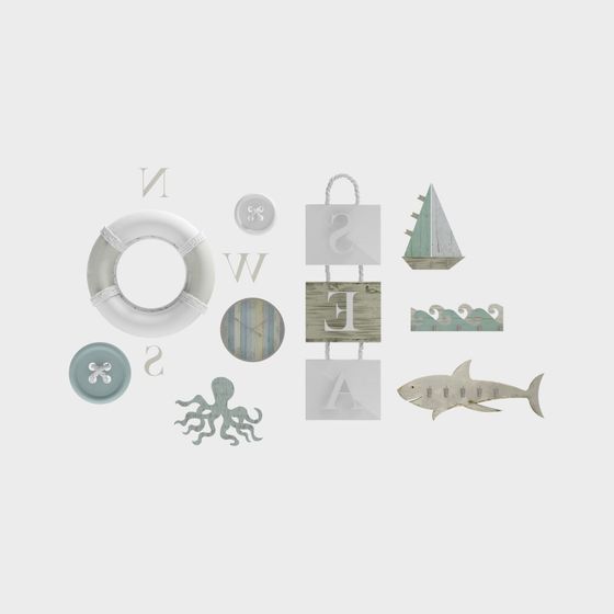 Nautical Decor 3D model for Creative Projects