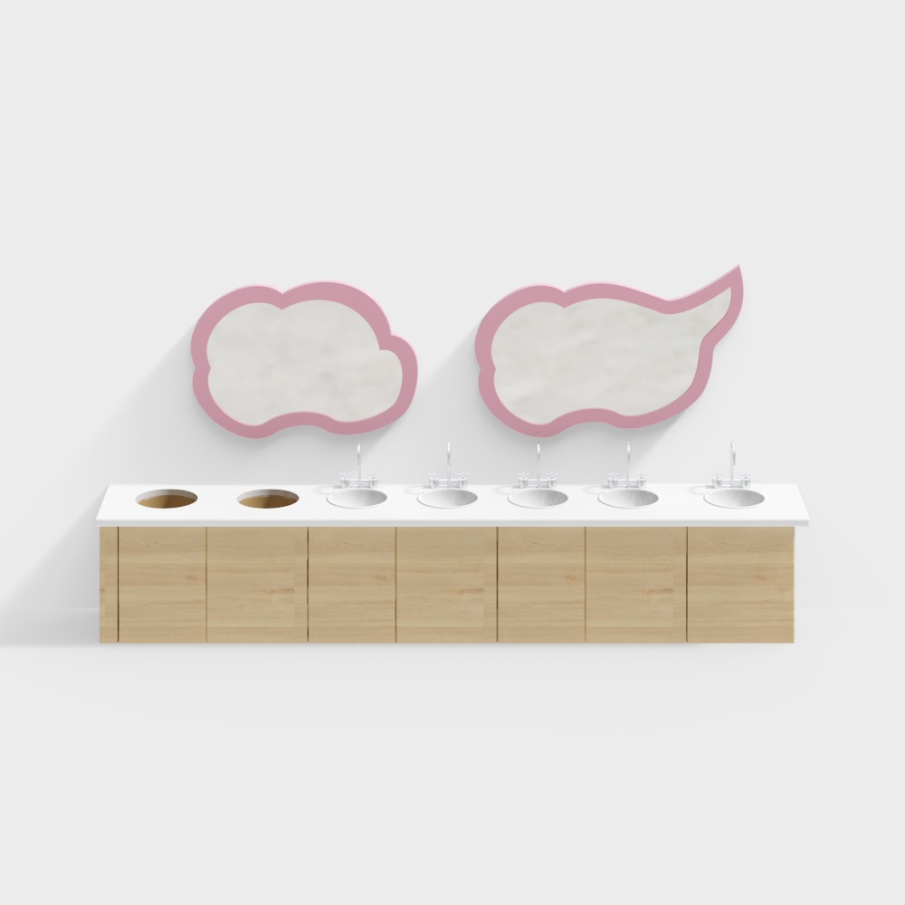 Kindergarten bathroom sink