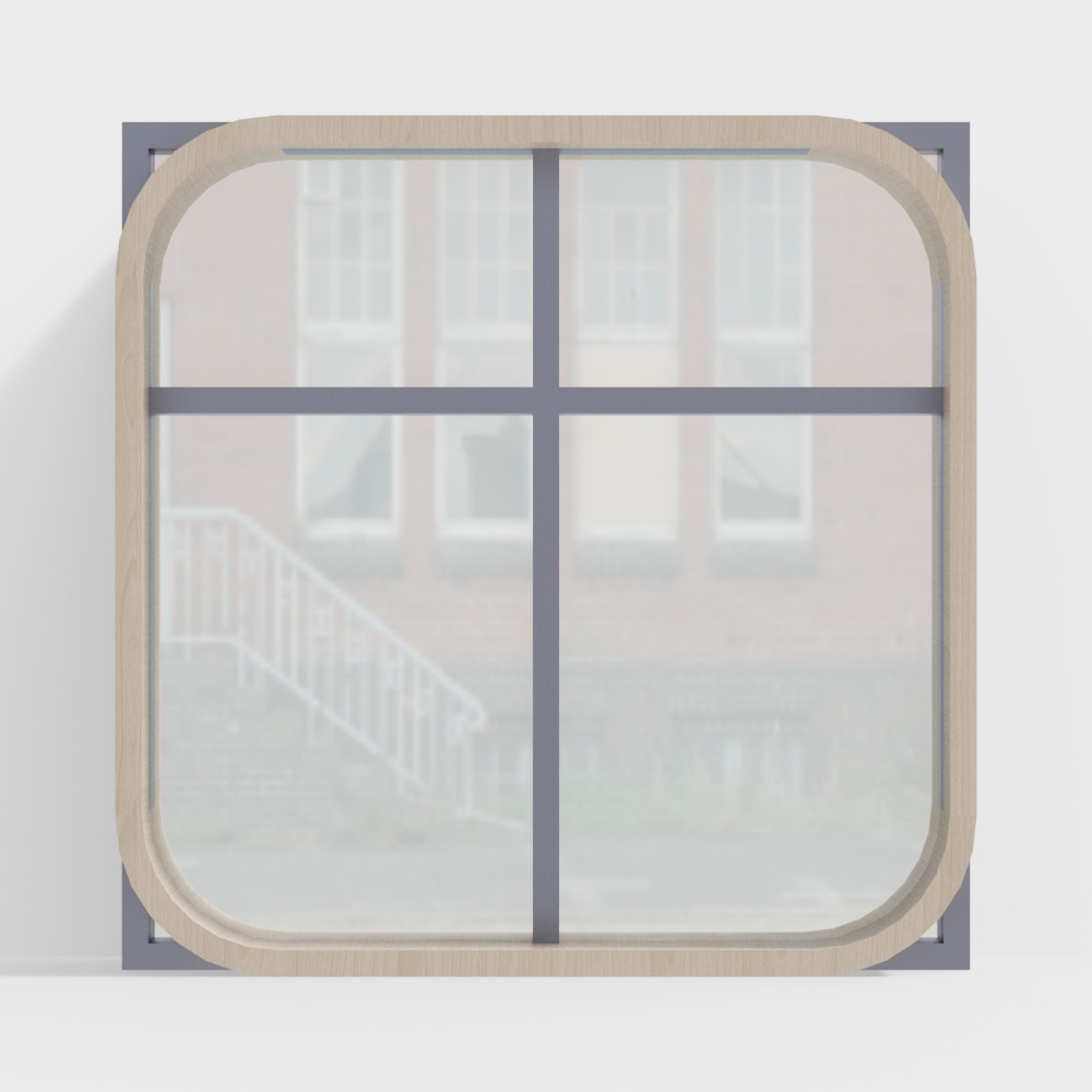 Ventana curva de jardín de infantes