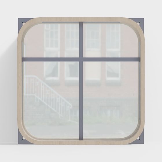 Ventana curva de jardín de infantes