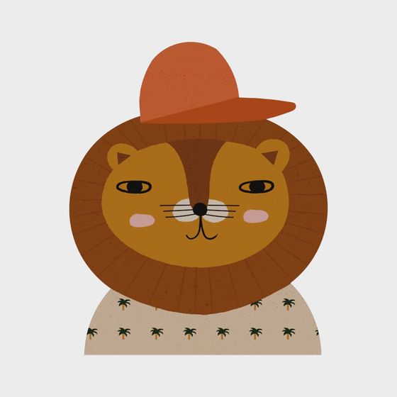 Jungle Adventure Cute Lion 3D model