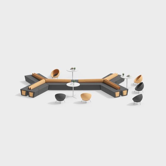 Urban Lounge 3D model for Modern Living Spaces