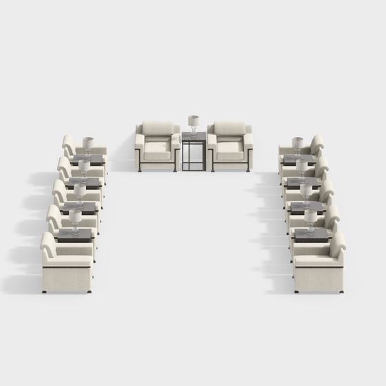 Conference Room Setup 3D Model