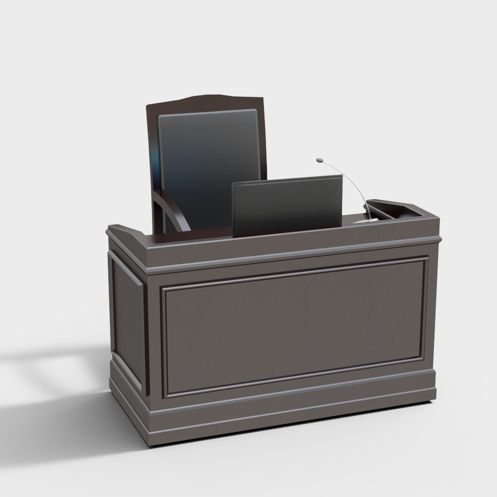 Elegant Low-Poly Court Podium 3D model