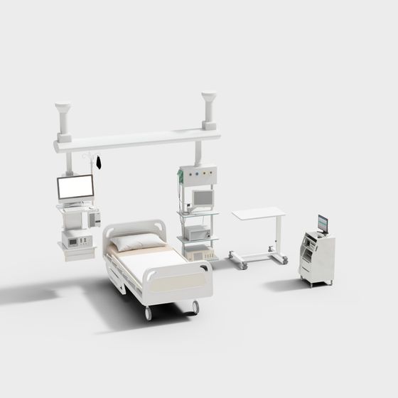 Highly Realistic Hospital Ward 3D Model