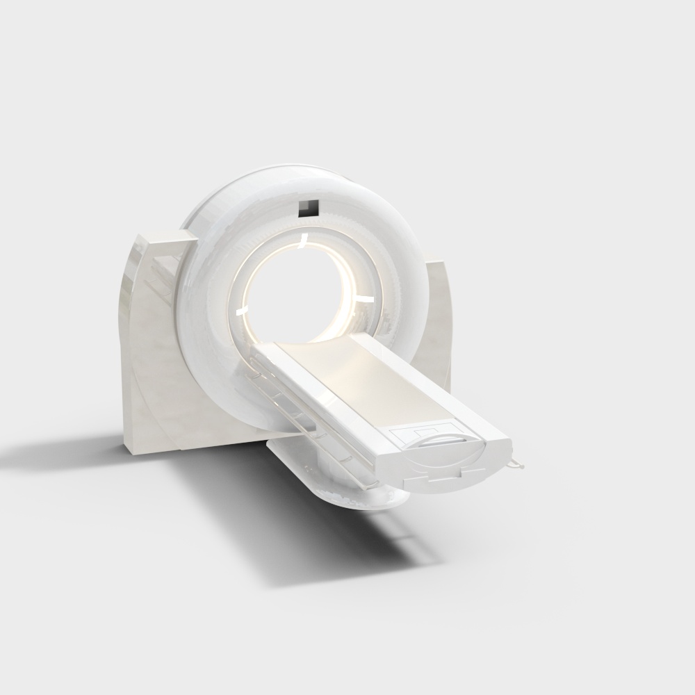 Futuristic Low-Poly CT Scan 3D Model