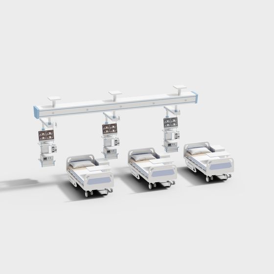 Realistic Hospital Ward 3D Model Suite