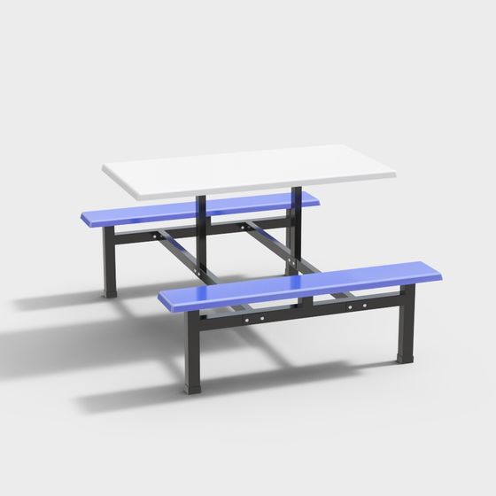 Minimalist Outdoor Dining Table and Chairs 3D model
