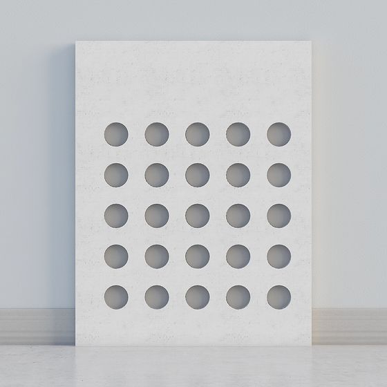 Hole Panel Low-Poly 3D Model for Modern Design