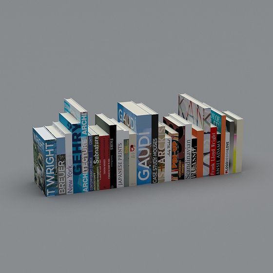 Vibrant Low-Poly Book Models 3D model