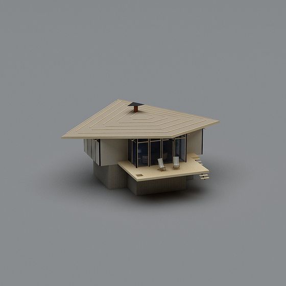 Charming Mountain Cottage 3D model