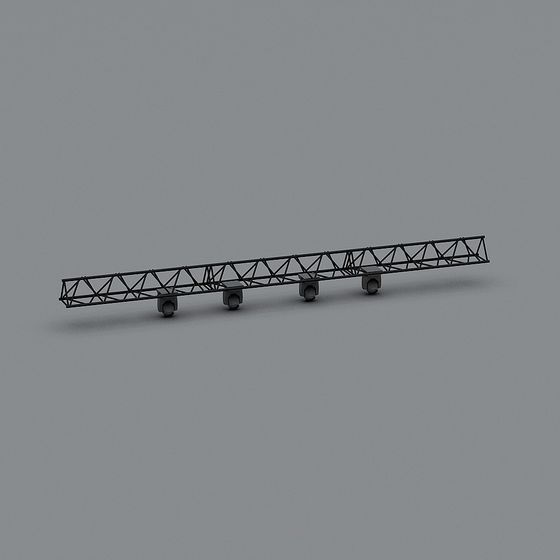 Industrial Truss Bridge 3D model for Modern Design