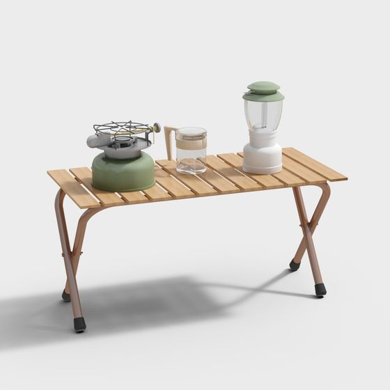 Portable Picnic Table 3D model for Outdoor Scenarios