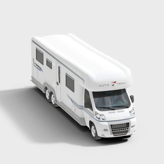 Stylish Low-Poly 3D RV Model for Modern Designs