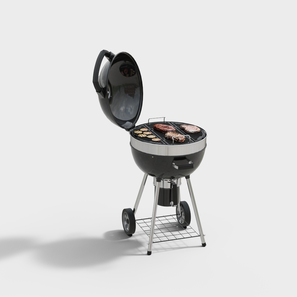 round barbecue grill