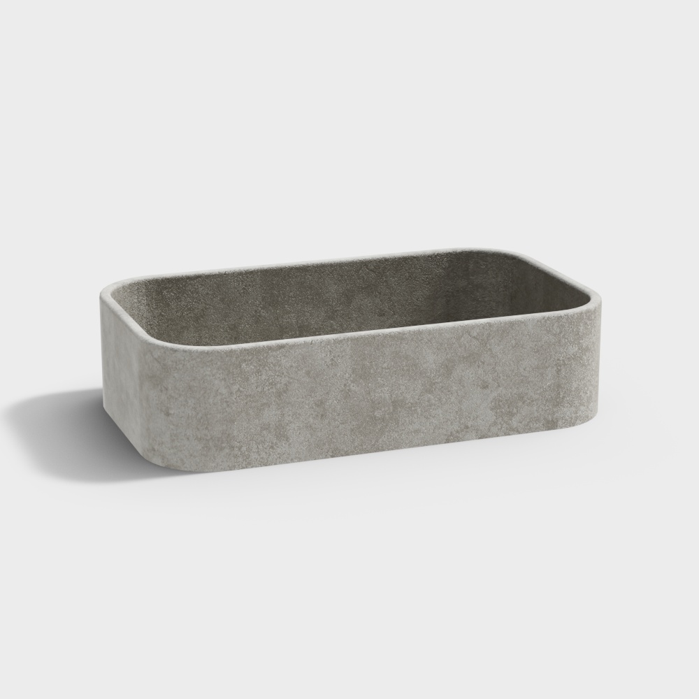 Stylish Concrete Planter 3D Model – Minimalist Concrete Design