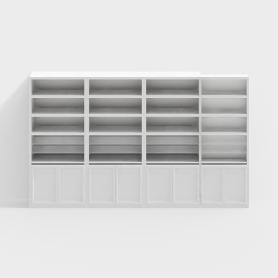 Urban Bookshelf 3D model for Modern Spaces
