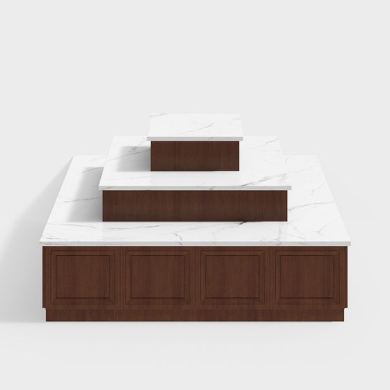 Stylish Kitchen Island 3D model for Modern Interiors