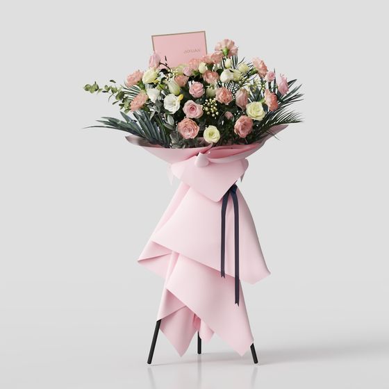 Romantic Bouquet 3D model for Creative Projects