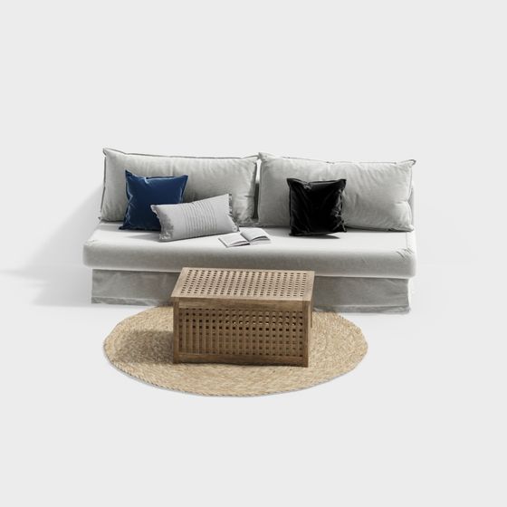 Modern Minimalist Sofa 3D model for Elegant Spaces